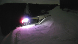 Modrá sjezdovka - dojezd k lanové dráze