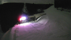 Modrá sjezdovka - dojezd k lanové dráze