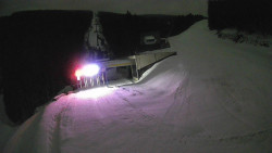 Modrá sjezdovka - dojezd k lanové dráze