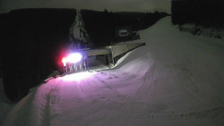 Modrá sjezdovka - dojezd k lanové dráze