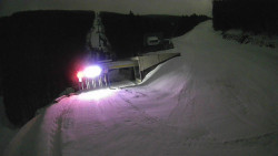 Modrá sjezdovka - dojezd k lanové dráze