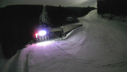 Modrá sjezdovka - dojezd k lanové dráze