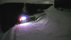 Modrá sjezdovka - dojezd k lanové dráze