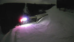 Modrá sjezdovka - dojezd k lanové dráze