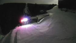 Modrá sjezdovka - dojezd k lanové dráze