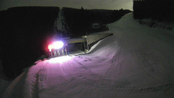 Modrá sjezdovka - dojezd k lanové dráze