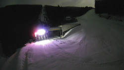 Modrá sjezdovka - dojezd k lanové dráze