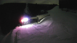 Modrá sjezdovka - dojezd k lanové dráze