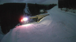 Modrá sjezdovka - dojezd k lanové dráze