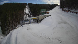 Modrá sjezdovka - dojezd k lanové dráze