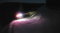 Modrá sjezdovka - dojezd k lanové dráze