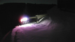 Modrá sjezdovka - dojezd k lanové dráze