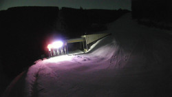 Modrá sjezdovka - dojezd k lanové dráze