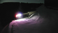 Modrá sjezdovka - dojezd k lanové dráze