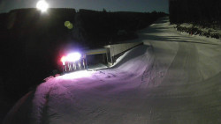 Modrá sjezdovka - dojezd k lanové dráze