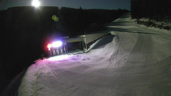 Modrá sjezdovka - dojezd k lanové dráze