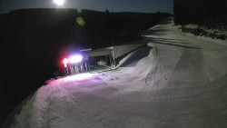 Modrá sjezdovka - dojezd k lanové dráze