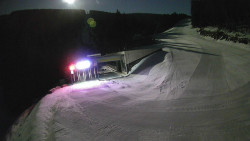 Modrá sjezdovka - dojezd k lanové dráze