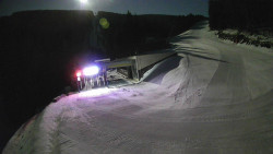 Modrá sjezdovka - dojezd k lanové dráze