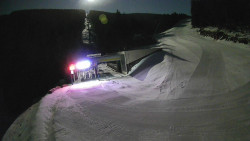 Modrá sjezdovka - dojezd k lanové dráze