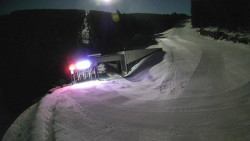 Modrá sjezdovka - dojezd k lanové dráze