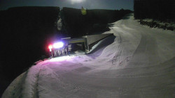 Modrá sjezdovka - dojezd k lanové dráze