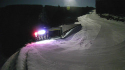 Modrá sjezdovka - dojezd k lanové dráze