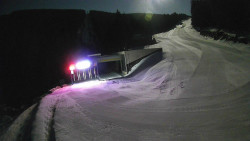 Modrá sjezdovka - dojezd k lanové dráze