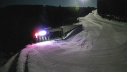 Modrá sjezdovka - dojezd k lanové dráze