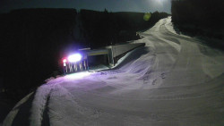 Modrá sjezdovka - dojezd k lanové dráze