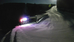 Modrá sjezdovka - dojezd k lanové dráze