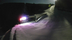 Modrá sjezdovka - dojezd k lanové dráze