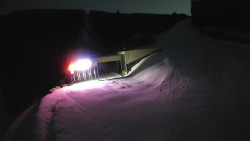 Modrá sjezdovka - dojezd k lanové dráze