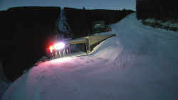 Modrá sjezdovka - dojezd k lanové dráze