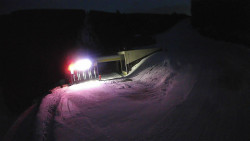 Modrá sjezdovka - dojezd k lanové dráze