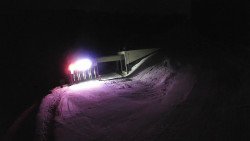 Modrá sjezdovka - dojezd k lanové dráze