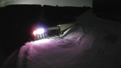 Modrá sjezdovka - dojezd k lanové dráze