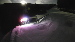 Modrá sjezdovka - dojezd k lanové dráze