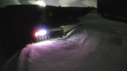 Modrá sjezdovka - dojezd k lanové dráze