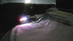 Modrá sjezdovka - dojezd k lanové dráze