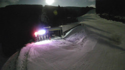 Modrá sjezdovka - dojezd k lanové dráze