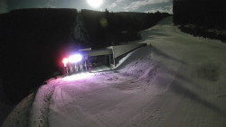 Modrá sjezdovka - dojezd k lanové dráze