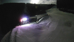 Modrá sjezdovka - dojezd k lanové dráze