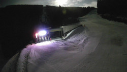 Modrá sjezdovka - dojezd k lanové dráze