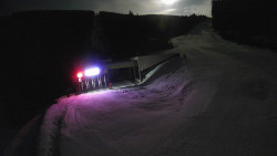 Modrá sjezdovka - dojezd k lanové dráze