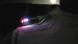 Modrá sjezdovka - dojezd k lanové dráze