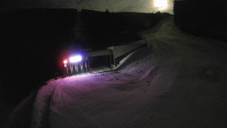 Modrá sjezdovka - dojezd k lanové dráze