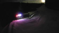 Modrá sjezdovka - dojezd k lanové dráze