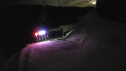 Modrá sjezdovka - dojezd k lanové dráze