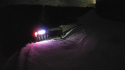 Modrá sjezdovka - dojezd k lanové dráze